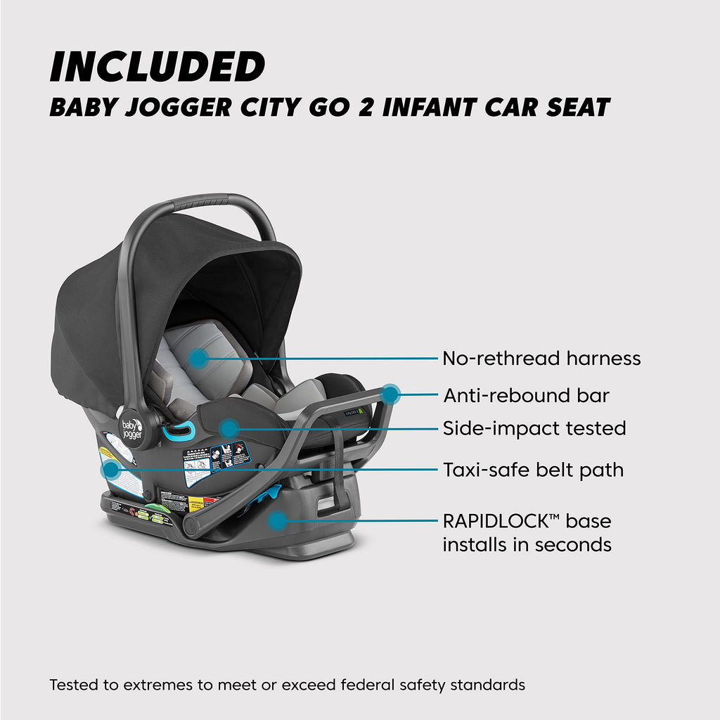 Single-to-Double Modular Travel System with Infant Car Seat W579