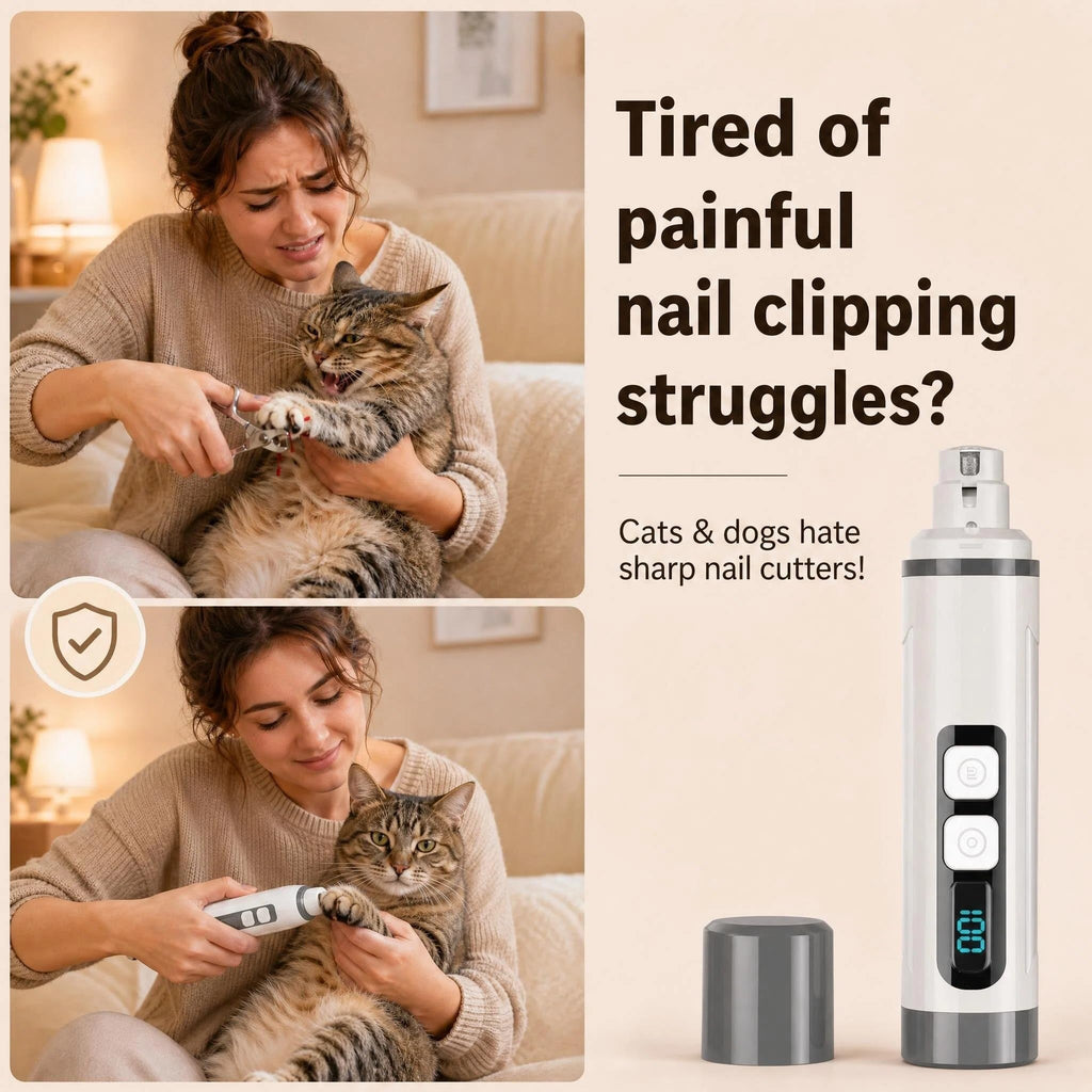 3-Speed Dog & Cat Nail Grinder with LED Light D538