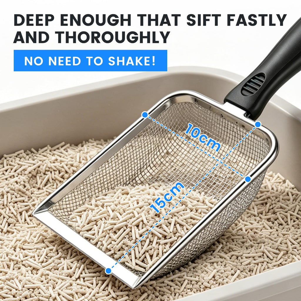 Stainless Steel Mesh Cat Litter Scoop 2.8mm Hole Y35743