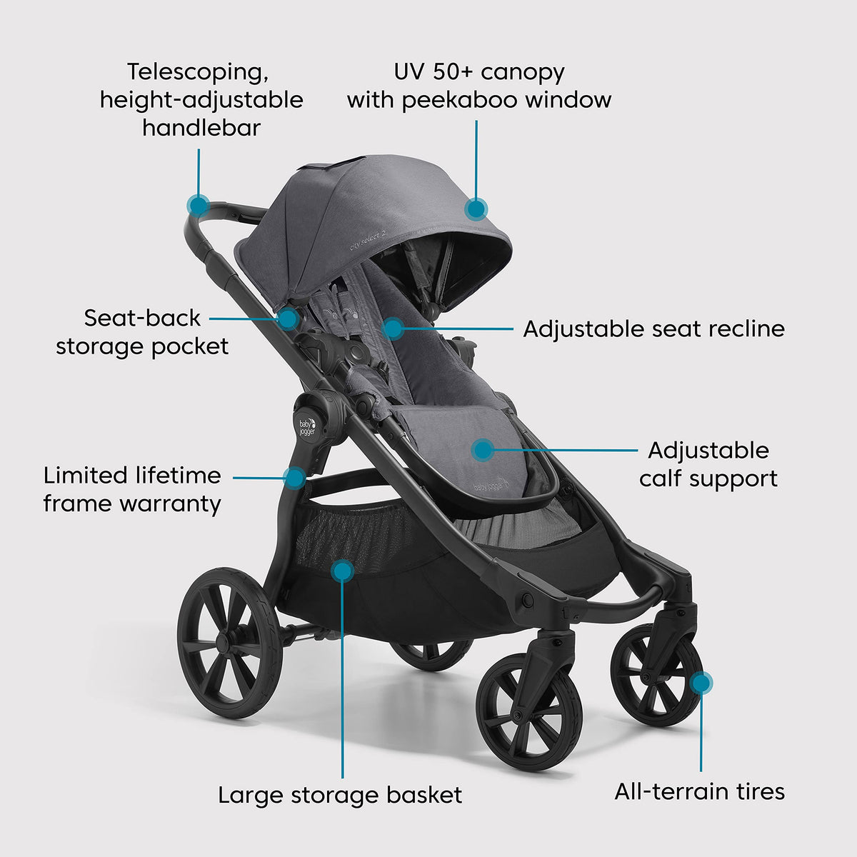 Single-to-Double Modular Travel System with Infant Car Seat W579