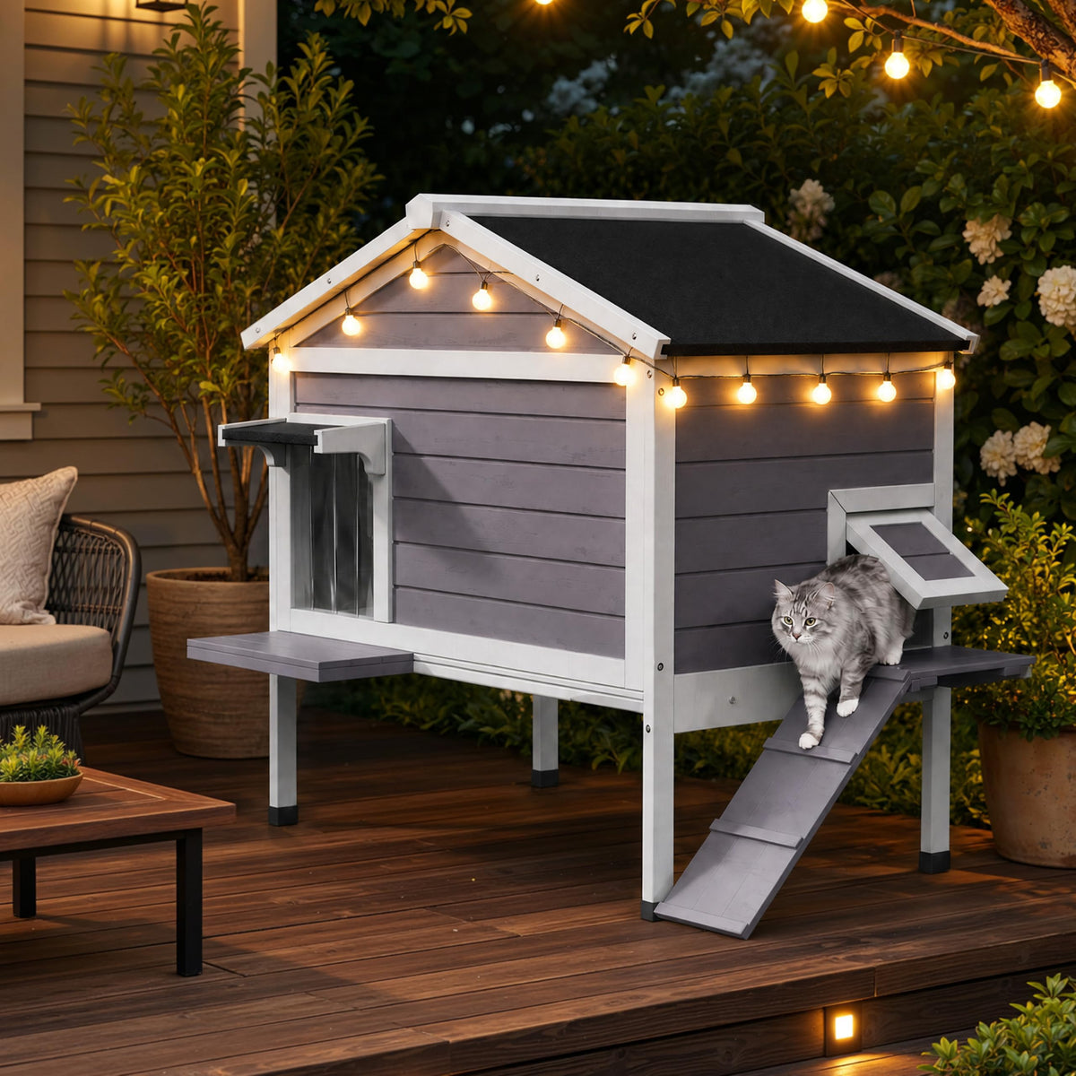 Insulated Outdoor Cat House H197