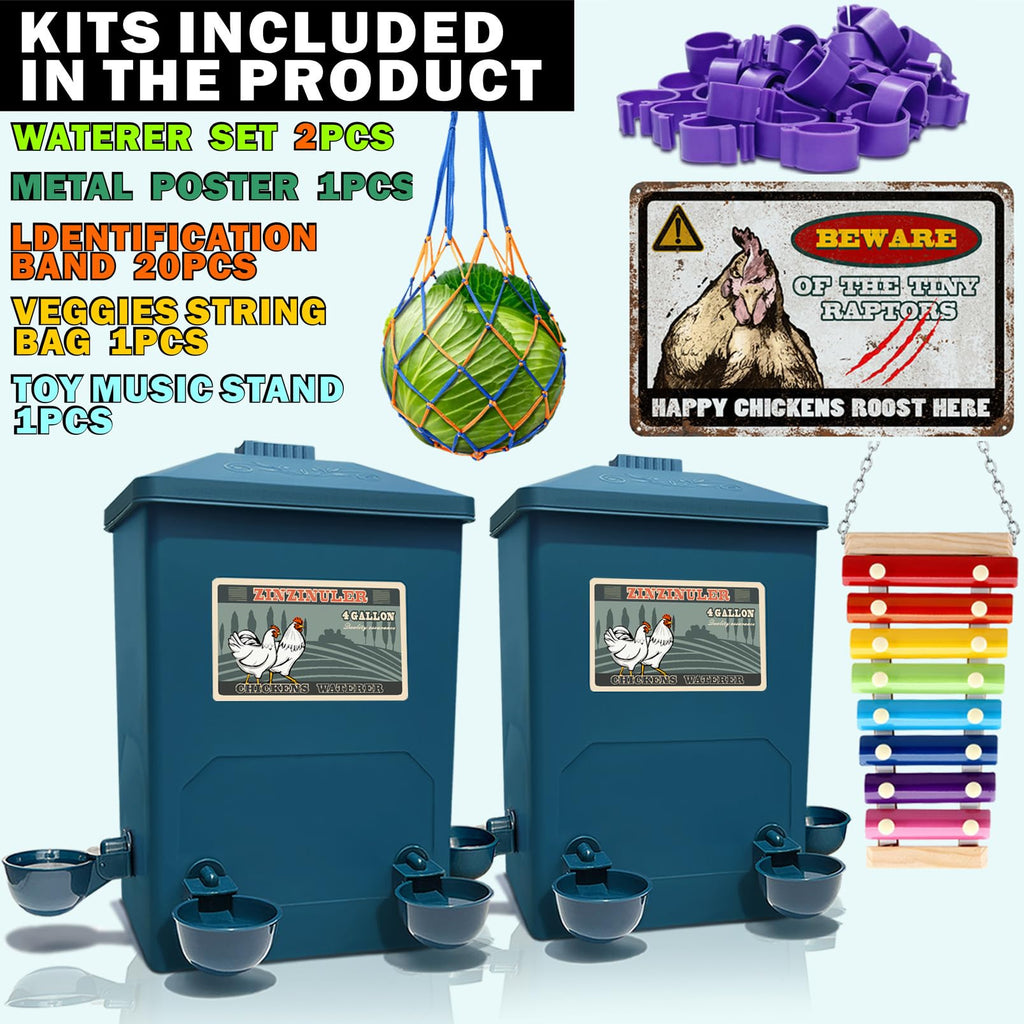 6 Gallon Chicken Waterer 2-Pack S72896