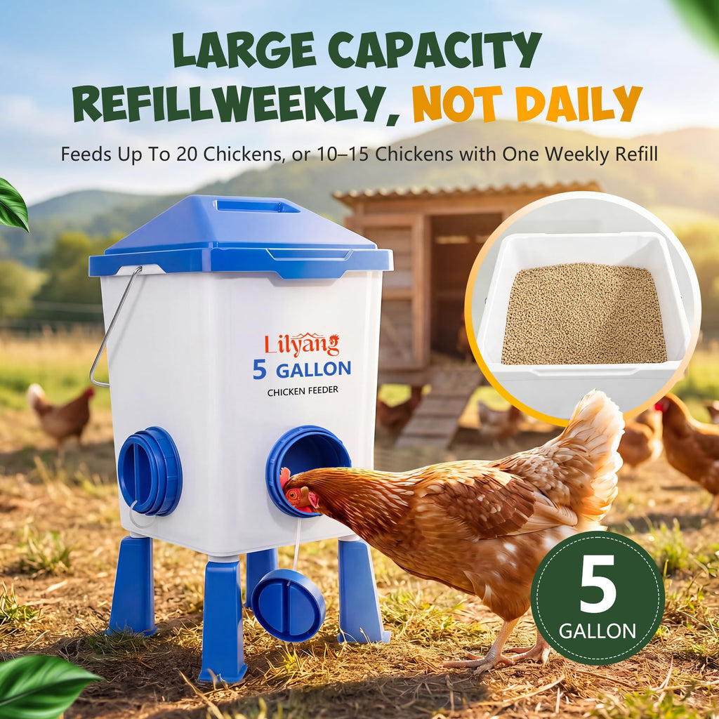 Chicken Feeder and Waterer Set 5 Gallon G693623