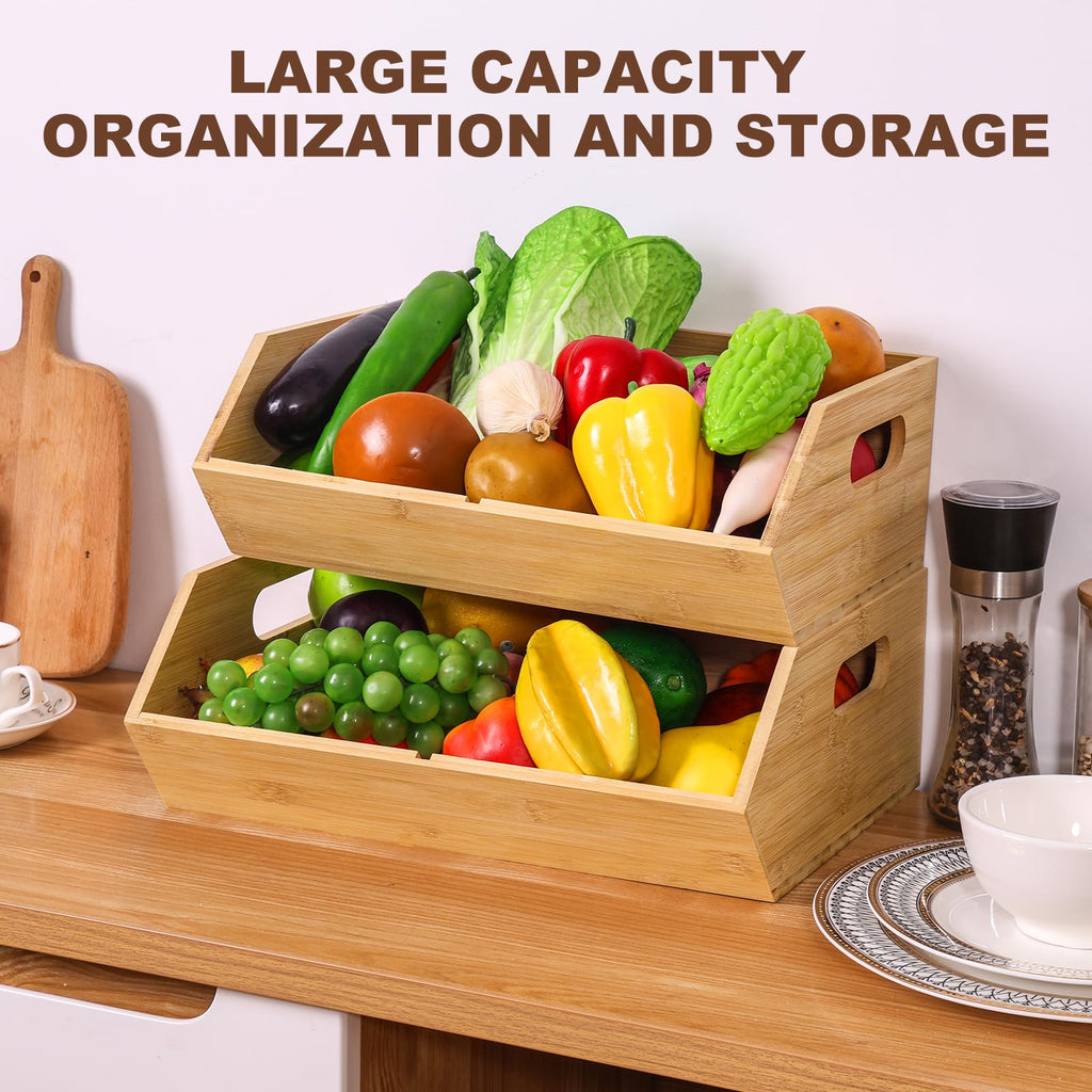 2 Set Bamboo Storage Bins U19225