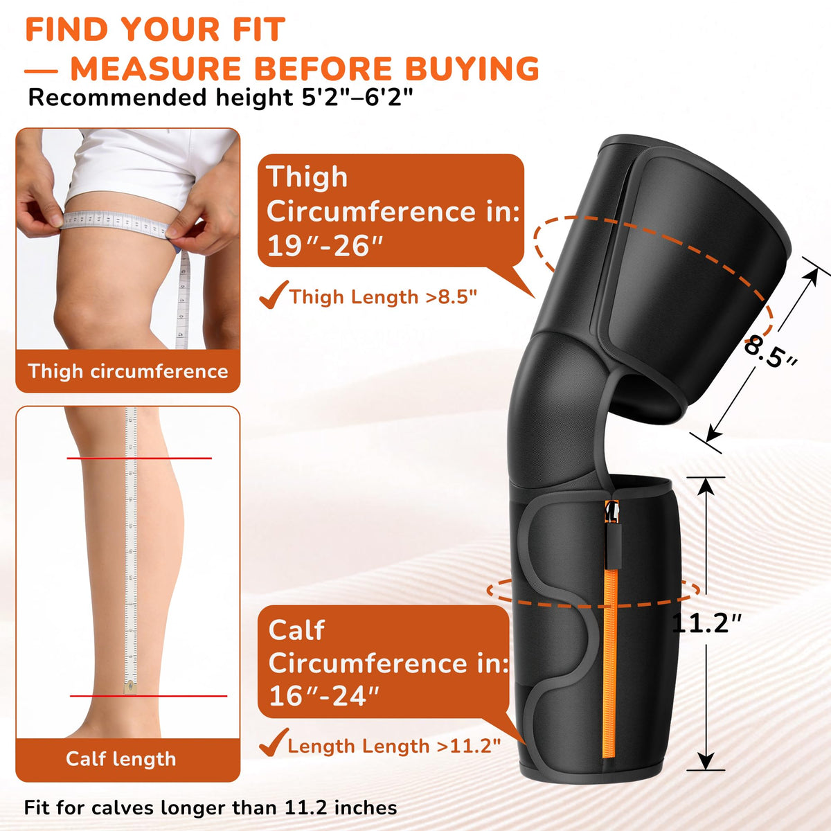 Air Compression Leg Massager with Heat K38113