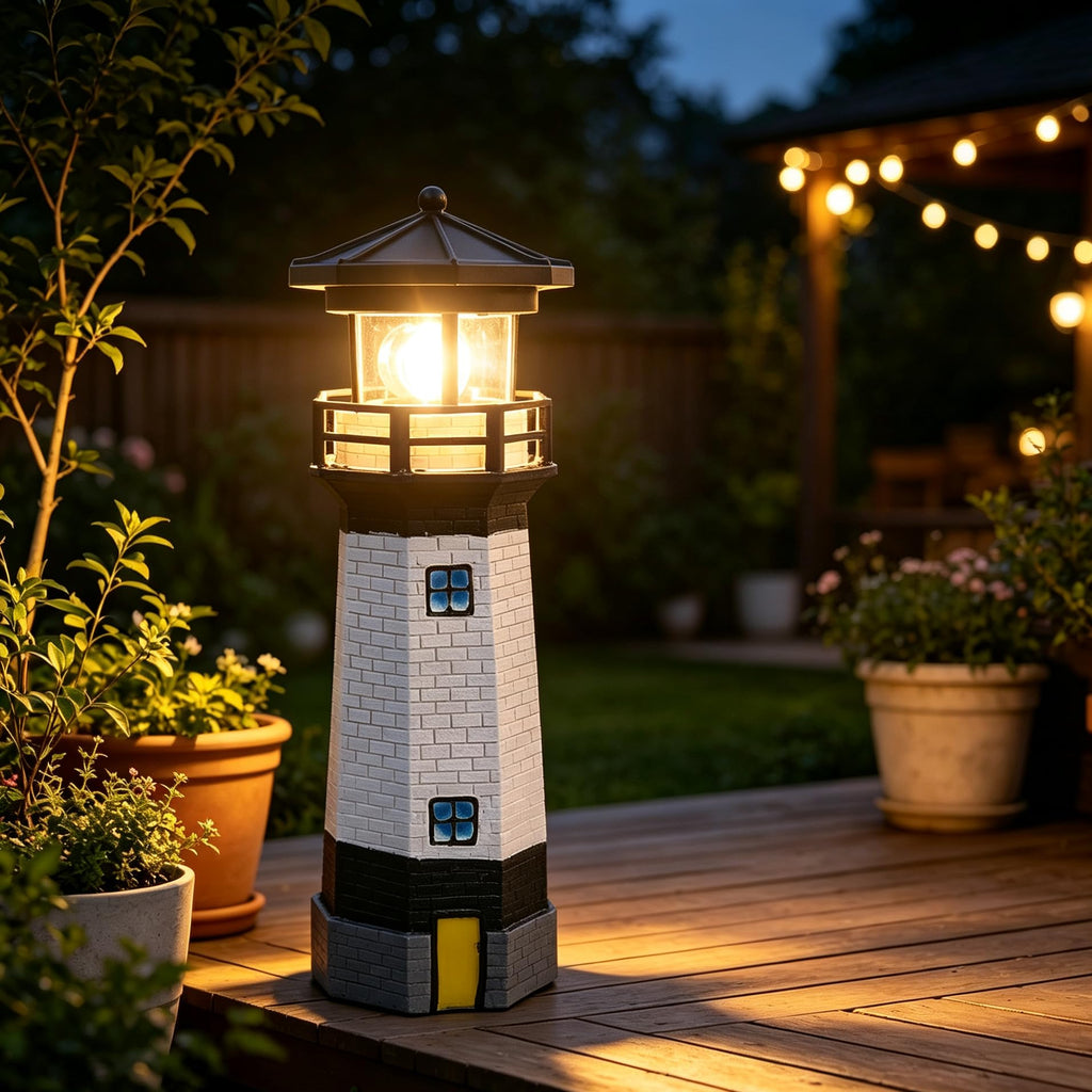 Solar Lighthouse Rotating Beacon Light K147