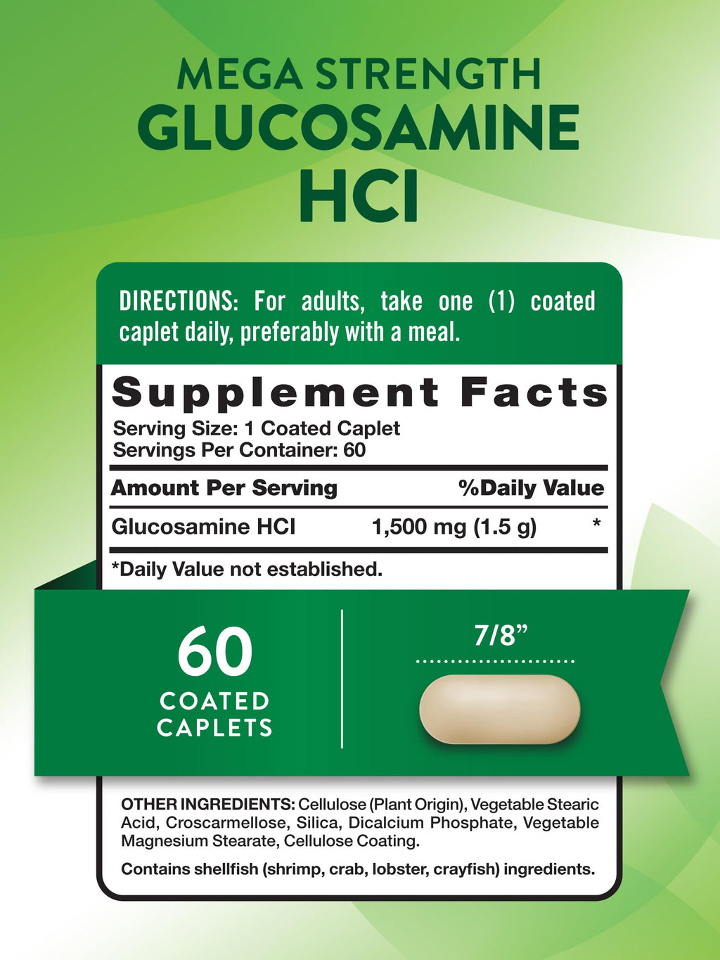 Glucosamine HCI 1500mg 60 Caplets R330