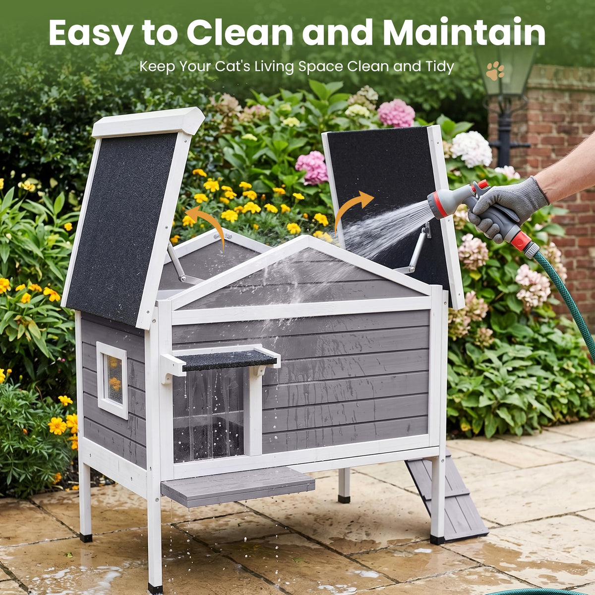 Insulated Outdoor Cat House H197