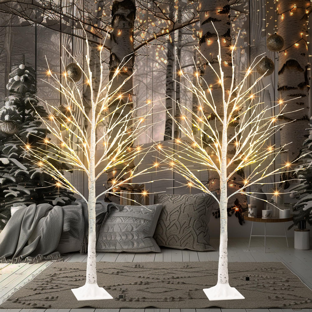 6 FT Pre-lit Artificial Christmas Tree Warm White S4890