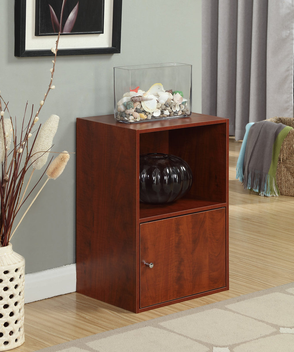 Cherry 1-Door Storage Cabinet C697