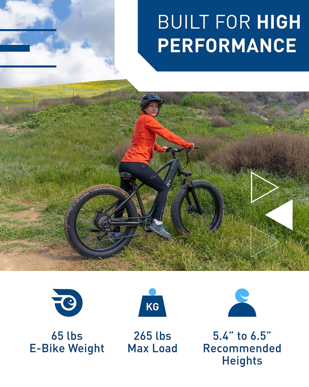 1000W 28MPH 62.1Miles 48V 13Ah Fat Tire Electric Bike O610130