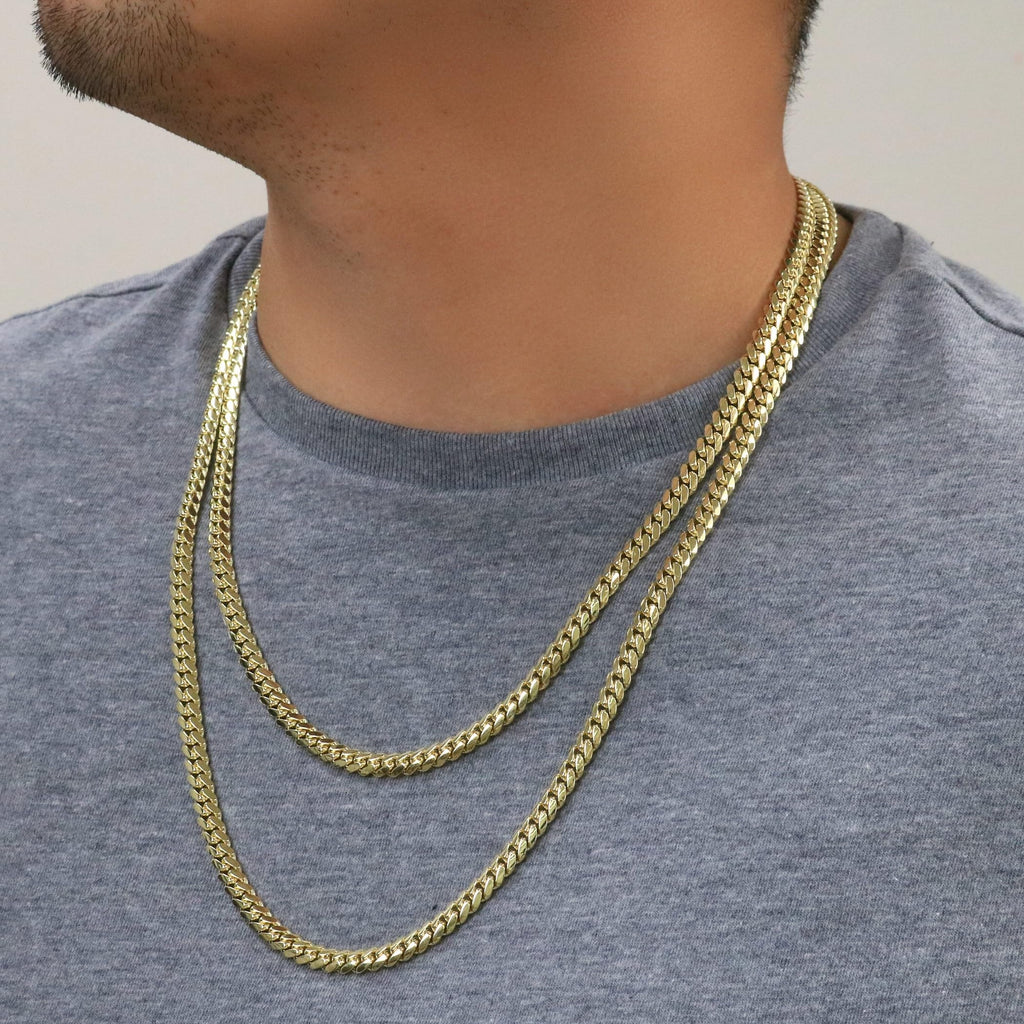 10k Yellow Gold Cuban Link Chain Necklace T2745