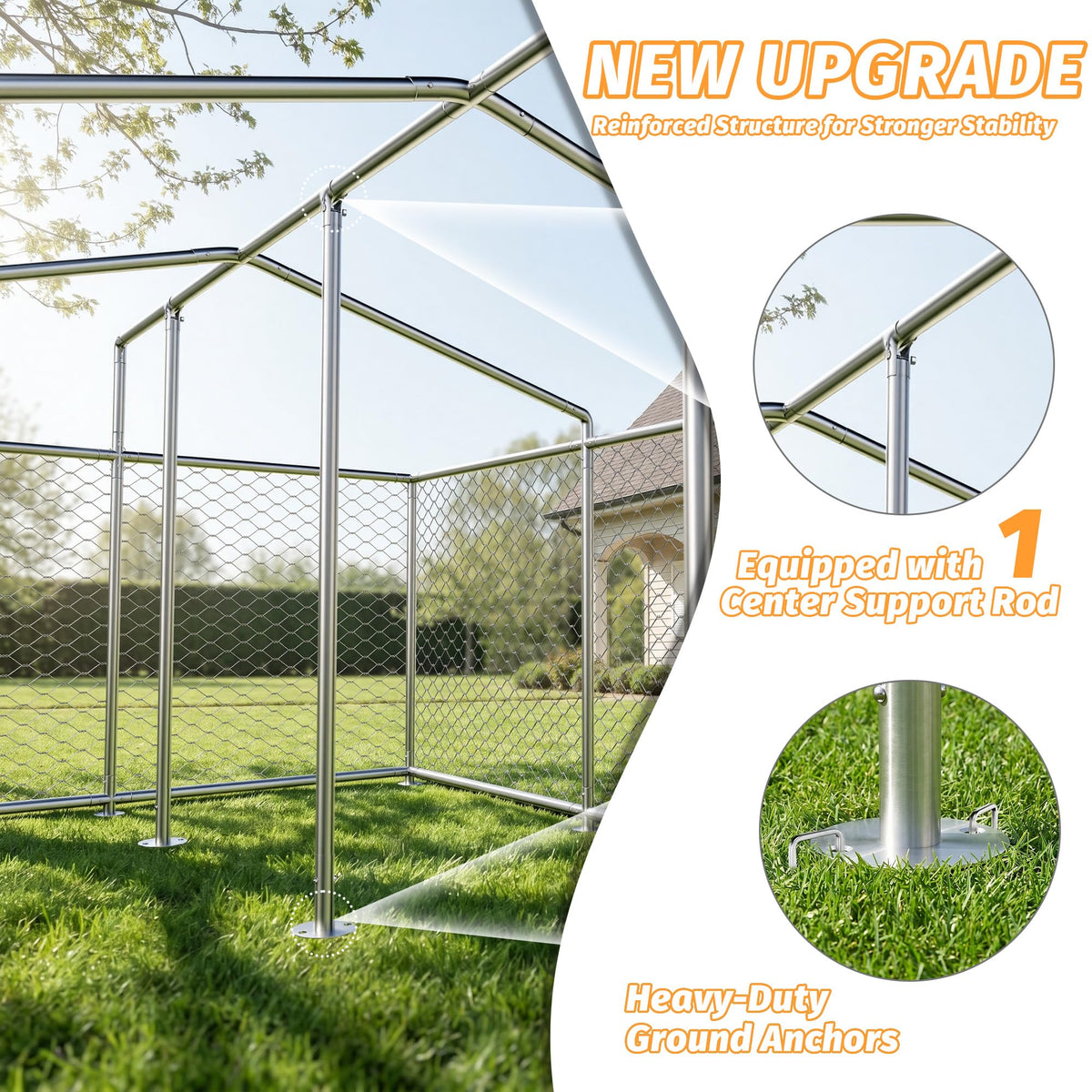 10'x10' Heavy Duty Outdoor Dog Kennel W6166