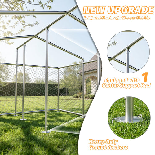 10'x10' Heavy Duty Outdoor Dog Kennel W6166